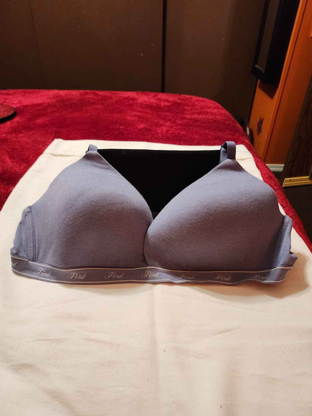 PINK Victoria's Secret Dusty Blue Wireless T-Shirt Bra